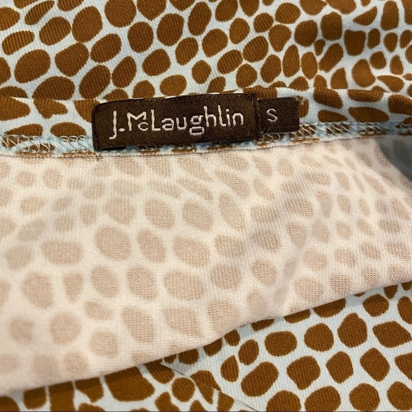 J. McLaughlin Top Catalina Cloth Animal Print Blue Brown Size Small - Picture 4 of 10